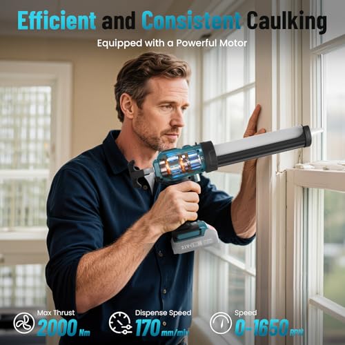 Electric Caulking Gun Compatible with 18V Makita Battery - color: Blue