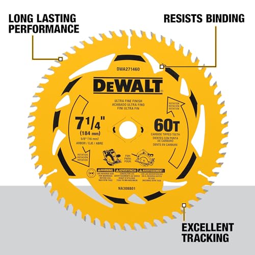 DEWALT 7-1/4 in. 60T Circular Saw Blade (DWA271460)