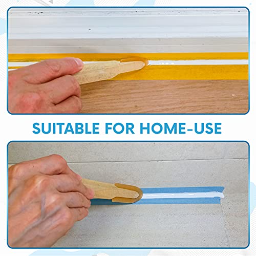 JMIBASIC Grout Caulk Finishing Tool - Multi Size 4 Pieces Set - Smooth Grout Sealant Silicone Caulking Tool - Rubber Spatula Spreader - Grout Sealer Applicator - Ergonomic Handle Grip_ABS (1.4 Inch) - size: 1.4 Inch