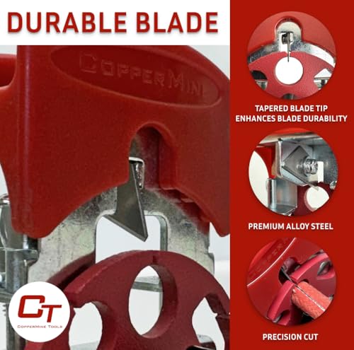 CopperMine CT-102 Manual Copper Wire Stripper Tool, Portable Handheld Wire Stripping Tool for Scrap Copper Recycling, Adjustable Cable Stripper for Solid & Stranded Electrical Wire 24 AWG to 10 AWG