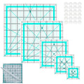 Quilting Rulers,5 Quilting Square Rulers(2.5",3.5",5", 6.5", 8") - color: Light Blue