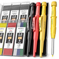Nicpro Carpenter Pencils with Sharpener & Sleeve, 3Pack Construction Pencil - size: 3 Pack