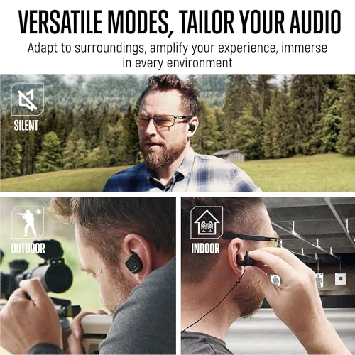 GLORYFIRE Bluetooth Shooting Ear Protection & Sound Amplification, Black - color: Black