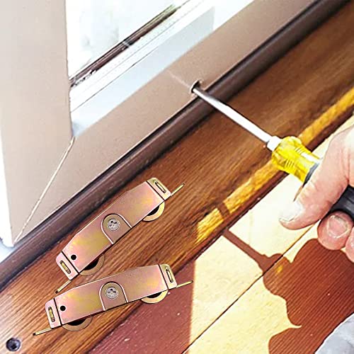 Sliding Patio Door Roller Assembly for Truth Part #31761A, Jeld Wen, Milgard, Marvin, Peachtree, Caradco, 1-1/4" Steel Ball Bearing, Side Adjustable, 2 Pack - style: Side Adjuster