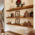 ROGMARS 48Inches Long Walnut Floating Shelves - color: Walnut, size: 48 Inch set of 3