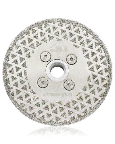 SHDIATOOL 4 Inch Diamond Grinding Disc Cutting Wheel 5/8-11 Arbor for Stone - size: 4" Single(Thread:5/8"-11)