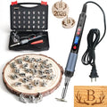 ZAGEVIVIN Upgraded Electric Branding Iron with Temperature Display – 26 Letters & 2 Antlers Kit for Wood, Leather, Food (Cake/Steak) – Safe & Easy DIY, BBQ, Crafting Gift (3/5" 28Pcs)