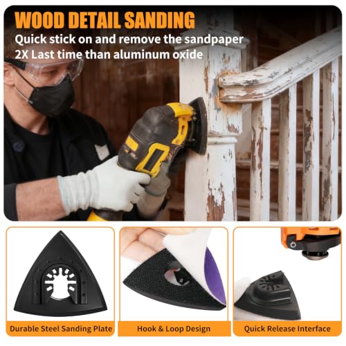 AMZWEI Upgraded 266CS Zirconia Oscillating Tool Sanding Kit - size: 266PCS