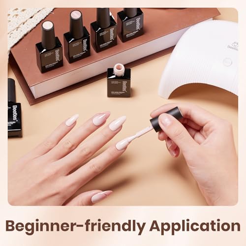 Beetles Nude Gel Polish Set, Skin Tones Collection, 6 Colors - color: 0-0-1 Colors Mauve