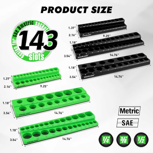 20-Piece Magnetic Tool Organizer Set, 1/4", 3/8", 1/2" SAE & Metric Socket Organizers, 2 Large Wrench Holders, 24-Slot Wrench Rails, Plier and Screwdriver Wall Mount Storage - style: 20PCS Multi-Function Set