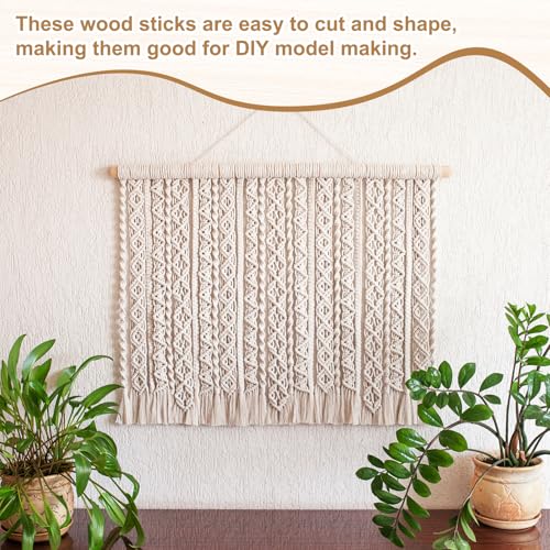 MECCANIXITY Wooden Dowel Rods,(3mm) 1/8 x 8 Inch Round Wooden Rod Unfinished Solid Wood Sticks Crafts Wand for Arts Decoration, Craft and DIY Projects Wand,Pack of 10 - size: (3mm)1/8 x 8 Inch