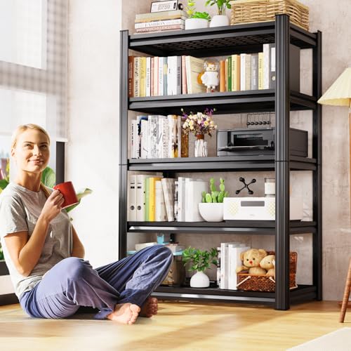 Storage Shelves,Garage Shelving,Adjustable Heavy Duty Shelving Unit,5T Tall Garage Shelves，Metal Standing Shelf Units,Utility Rack for Kitchen Warehouse Industrial Basement 71.2 * 35.4 * 15.7 - size: 71.2''H*35.4''L*15.7''W