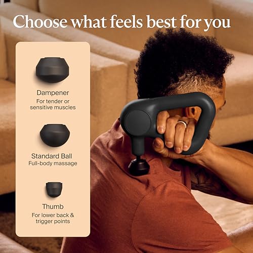 TheraGun Therabody Relief Massage Gun | for Daily Comfort | 3-Speed | Black - color: Black - 3 Attachments