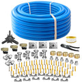 3/4 Inch x 200 FT Shop Air Line Kit, Compressed Air Piping System for Shop, Garage, HDPE Tubing and Aluminum Rapid Air System Includes Right Angle Fittings and Tee Fittings, Air Line Tubing Kit - size: 3/4" x 200ft