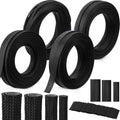 Tatuo 151 ft Braided Cable Sleeve Expandable Wire Sheathing(Black) - color: Black, size: 151 ft