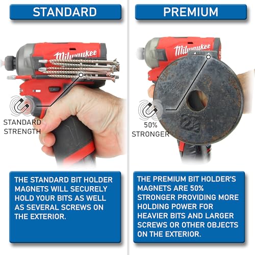 Halberd Standard Bit Holder, For Milwaukee M12 only, 2 Pack - color: M12, Standard, 2 Pack