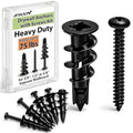 20Pcs Black Metal Self-Drilling Wall Anchors and Screws for Drywall - size: Black Metal