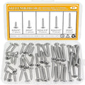 51 Pieces #12 x 3/4" 1" 1-1/4" 1-1/2" 2" Wood Screws Set, Phillips Pan Head #12 Self-Tapping Screws Assortment Kit, 304 Stainless Steel - size: #12, style: Phillips Pan Head