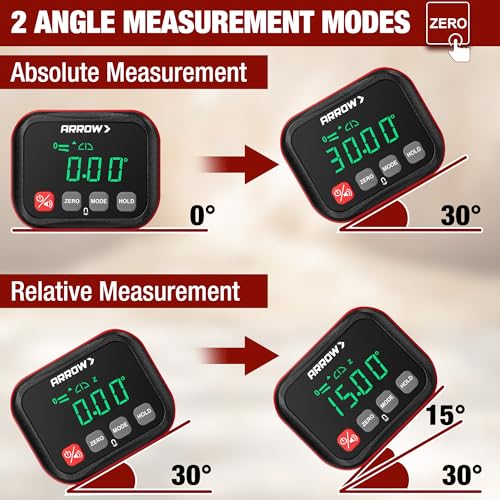 ARROW Digital Angle Gauge, ±0.1° Accuracy