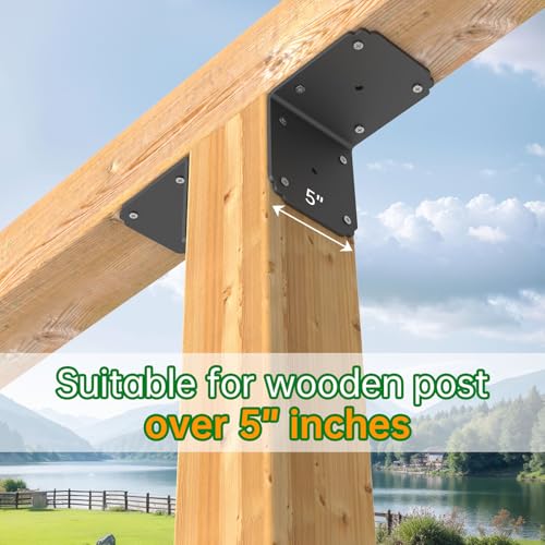 6x6x5 L Brackets Heavy Duty for Pergola, (8PCS) - size: 6x5 inch ( 8 Pack )