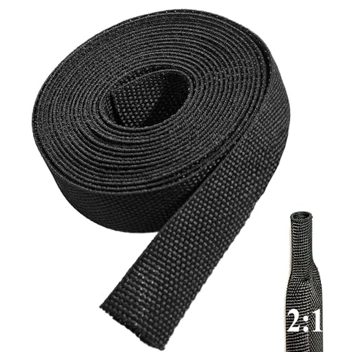 Heat Shrink Braided Sleeve, 10ft 1/2" Flexible Wire Sheathing Cable Cover - size: 10ft - 1/2"(13mm)