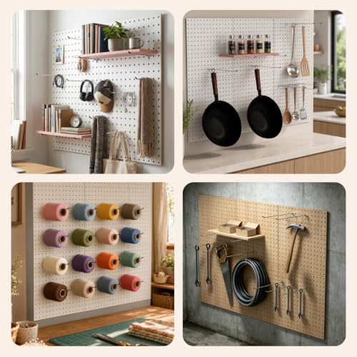JEAWIWI 30 Pcs Metal Pegboard Hooks, 12 Inch, Fit 1/5 in Peg Board - size: 12in 30pcs