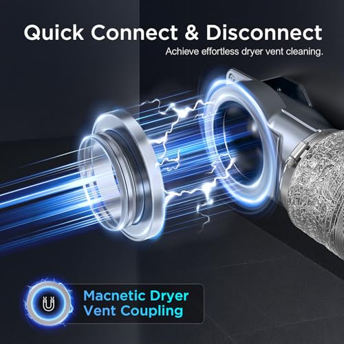 Magnetic Dryer Vent Coupling, 4-Inch Dryer Vent Connector - color: Gray