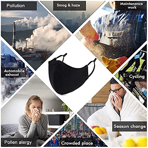 comfso Black Cloth Face Masks for Adults Washable Fabric XL Large Reusable - style: Extra Large/XL for Big Face Women/Men