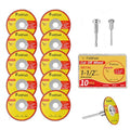 FIXLTFAST 1-1/2 Cut Off Wheels,1.5" x 1/8" Fiberglass Reinforced Metal Cutting disc for Rotary Tool Accessories Include Mandrels - 11 Pack - size: 1 1/2
