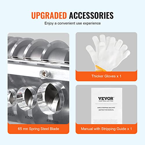 VEVOR Automatic Wire Stripping Machine 0.06-1.57 in Electric Cable Stripper - style: Electric 750W