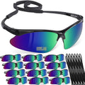 OXG Safety Glasses with Adjustable Straps, ANSI Z87.1 Protective Eyewear, UV400 Anti-Scratch Work Glasses for Men Women
