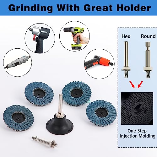 29 Pcs 2" Zirconia Flap Discs, Die Grinder Assorted - style: 29PCS Flap Discs
