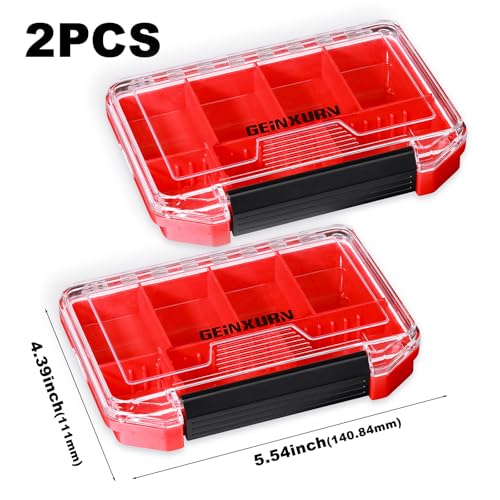 Geinxurn IPX4 Waterproof Small Storage Parts Organizer, Small Parts Case with Removable Dividers, Screwdriver Bit Set Box(2 Boxes) - size: 2pcs Box