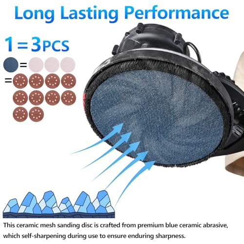 25 Pcs 9 Inch Ceramic Mesh Sanding Disc for Drywall Sander 60 Grit - style: 60Grit