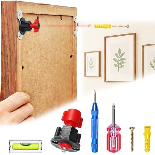 Picture Hanging Tool Kit with Ink Markers for Keyhole and Sawtooth Hangers