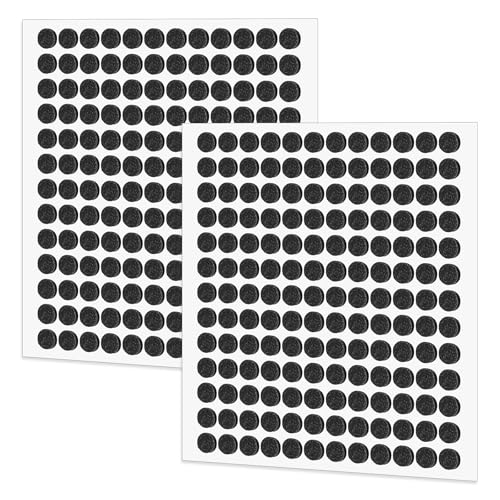 312Pcs Small Felt Pads for Coasters Bottom Dots 3/8" Felt Cabinet Door Bumpers Cushion Dots Adhesive Felts Furniture Pads Round Furniture Feet Floor Protectors for Chair Legs Hardwood Floors, Black