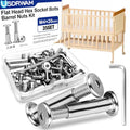 35 Sets M4 x 20mm Barrel Nuts and Bolts, Hex Socket Binding Screws - size: 35 Sets M4 x 20 mm