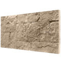 HOMCOM 3D Faux Stone Wall Panels Water-Resistant 4' x 2' Beige - color: Beige