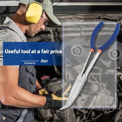 11'' Extra Long Needle Nose Pliers for Narrow and Limited Spaces - style: 11'' 45 Degree Angle
