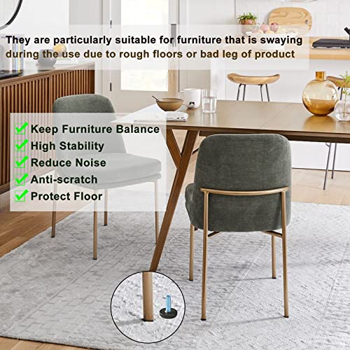 16 PCS M8 Threaded Furniture Levelers, Adjustable Screw in Leg Glides - size: M8-16Pcs