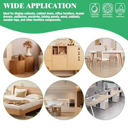 150Pcs 3-in-1 Furniture Cam Lock Nut Connectors Fittings with Dowels, Fastener Connecting Lock Nut Bolt for Closets Bed Furniture Connecting