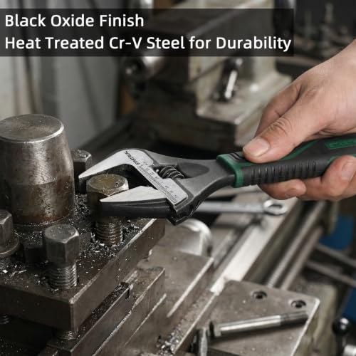 6 &10 Inch Wide Jaw Adjustable Wrench, Ultra-Wide Opening Design