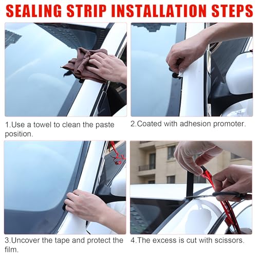 23Ft Car Sunroof Seal - Universal T Shape Windshield Rubber Seal for Roof Sunroof (27mm) - size: 1.06 in x 23 ft