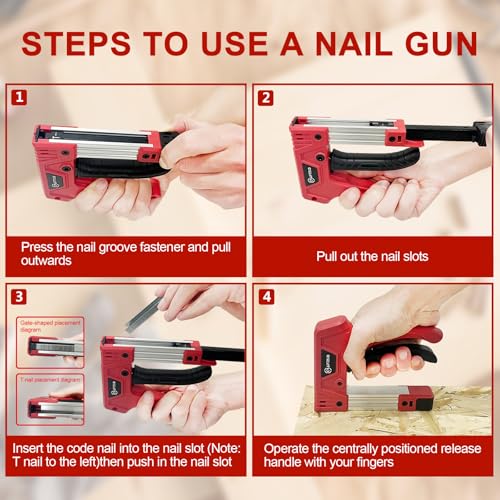 Light Duty Staple Gun,3 in 1 Manual Stapler Gun with Stapler Remover and 3000Pcs Staples for Light Wood, Fabric, Crafts, Furniture, Compatible with D/T-Type Staples for Home DIY Projects