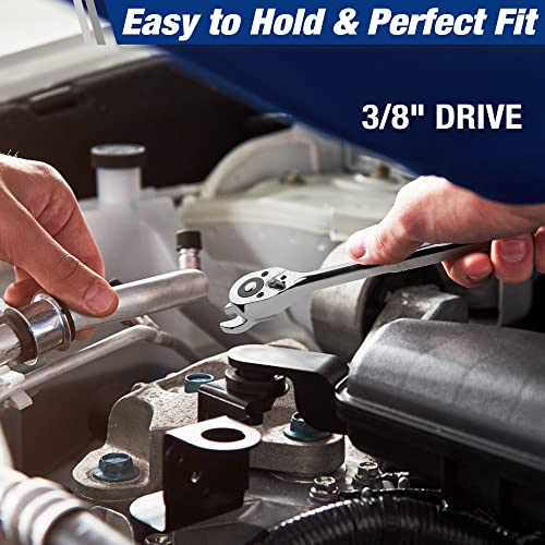 WORKPRO 3/8" Drive Crowfoot Wrench Set, 10-Piece Metric, 10-19mm - size: Metric System