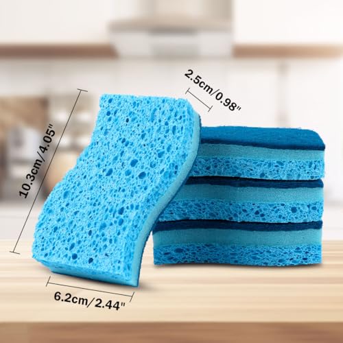 AIDEA Sponges Kitchen, Non-Scratch Scrub Sponge,12Count, Sponge for Dishes - color: Light-blue