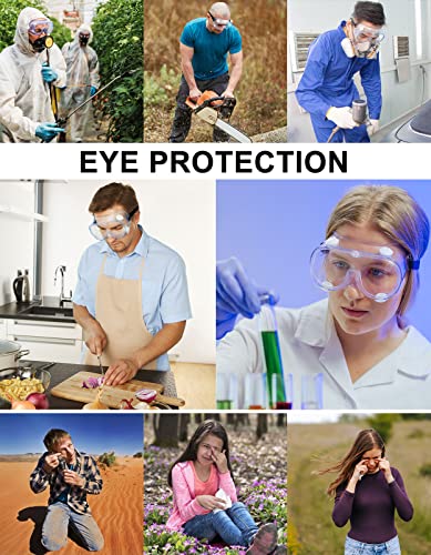MELASA Safety Goggles ANSI Z87.1 Anti-Fog Protective Lab Goggles Chemistry - color: Clear - 10 Pcs