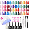 Beetles Gel Nail Polish Kit with U V Light - 37Pcs 25 Colors Gel Polish Kit - color: 25 Colors Energetic Moves