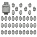 Conduit Connectors, 1/2 Inch, Straight, Grey, 40-Pack - size: 40-Pack