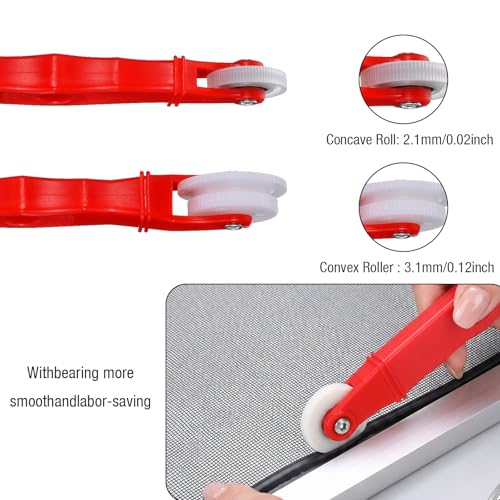 4PCS Screen Tool, Window Screen Replacement Kit with Spline Roller Tool, Window Screens Spline Roller Tools, Windows Installation Tools for Installing & Replacing Windows Patio Sliding Door